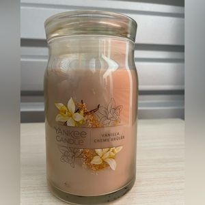 YANKEE CANDLE VANILLA CRÈME BRÛLÉE 🍮 LARGE JAR 🫙 CANDLE 🕯️ NWT 😍🍨